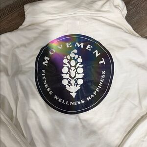 FP Movement by Free People Cream Zip-Up Hoodie